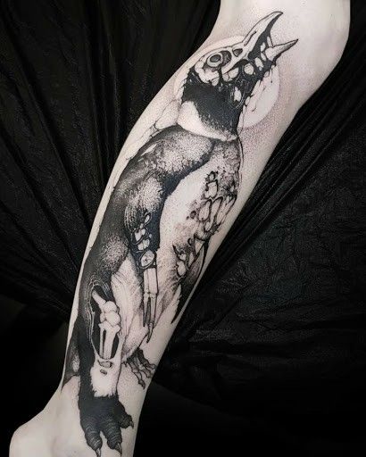 Penguin Tattoo, Full Sleeve Tattoo, Krakow Poland, Tattoo Magazines, Dot Work Tattoo, Female Tattoo, Tattoo Model, S Tattoo, Forearm Tattoo