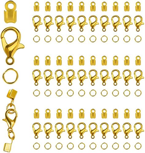 Clasps For Jewelry, Necklaces Set, Diy Gold, Jewelry Connectors, Jewelry Drawing, Ribbon Necklace, Gold Diy, Jewelry Clasps, Pretty Bracelets