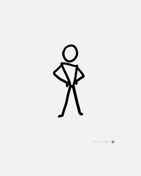 a confident #blockfigure with hands on his hips #simpledrawing #freedownload #CC2.0 Confident Drawing, People Doodles, Casual Poses, Cute Small Drawings, 심플한 그림, Rainbow Quote, Stick Figure Drawing, Hands On Hips, Abstract Wallpaper Backgrounds