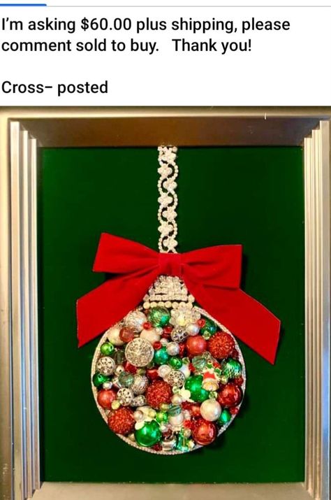 Framed Jewelry Christmas Tree, Crafts With Jewelry Diy Projects, Christmas Tree From Old Jewelry, Crafts From Old Jewelry, Old Jewelry Christmas Ornaments, Diy Old Jewelry Projects Ideas, Crafts With Old Buttons, Jewelry Pictures Ideas Projects, Crafts With Old Jewelry