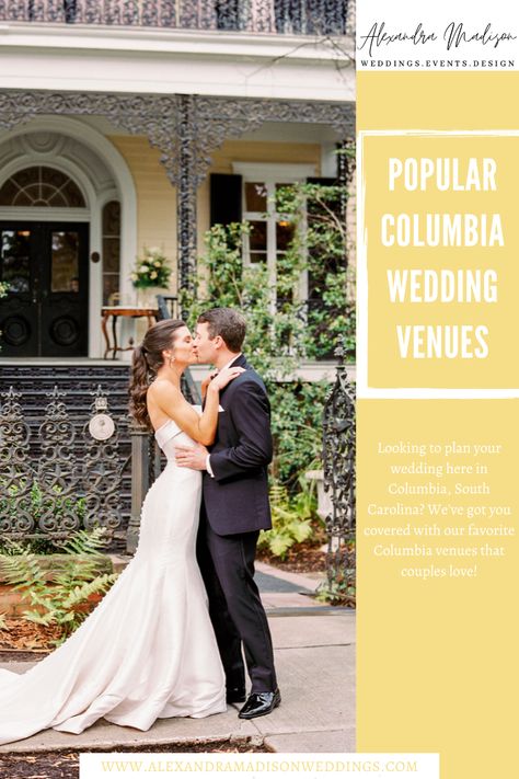 Looking to plan your wedding here in Columbia, South Carolina? We've got you covered with our favorite Columbia venues that couples love! #weddingblog #weddingvenues #uniqueweddingvenues #southernwedding Columbia Sc Wedding Venues, Wedding Venues South Carolina, Columbia Wedding, Wedding 101, Columbia South Carolina, Wedding Needs, Couples Love, Historic Wedding, Columbia Mo