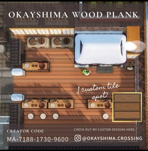 Acnh Paths Designs Planks, Animal Crossing Wooden Planks Code, Acnh Plank Path Designs, Chloe Animal, Acnh Builds, Wood Deck Designs, Wood Floor Pattern, Wood Plank Tile, Acnh Paths