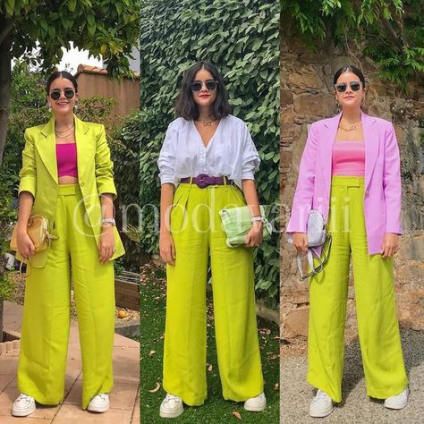 Neon Green Trousers Outfit, Lemon Trousers Outfit, Lime Green Pants Outfit Summer, Lemon Green Pants Outfit, Lime Green Trousers Outfit, Lime Pants Outfit, Neon Green Pants Outfit, Neon Pants Outfit, Green Neon Outfit