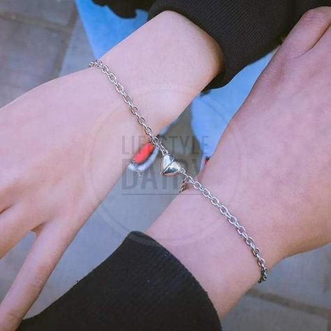 Couple bracelet
Magnetic Heart Bracelet
Gifts
Memory
Symbol of love 
Togetherness Couple Breslet Silver, Magnetic Heart Bracelet, Aesthetic Gifts For Girlfriend, Instagram Followers Aesthetic, Couple Bracelets Aesthetic, Boyfriend Bracelet Couples, Followers Aesthetic, Diy Rhinestone Earrings, Bff Forever