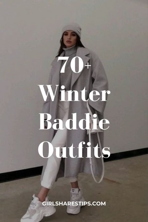 Elevate your winter wardrobe with these 70+ baddie winter outfits! Perfectly blending classy and trendy styles, you'll find everything from cute casual wear for school to dressy looks ideal for date night or a birthday celebration. Whether you're traveling on vacation or braving the cold in New York or Europe, our collection includes coats and jackets that complement skirts and boots. Embrace the 90s aesthetic with simple yet stylish bodysuits, leggings, jeans, hoodies—perfect for any occasion! Cute Winter Shopping Outfits, Outfit With Beanie Aesthetic, London Fashion Winter Street Chic, Jean Jacket With Leather Pants, Casual Nyc Winter Outfits, European Winter Outfits Classy, Chic Nyc Winter Outfits, Coat And Sweatshirt Outfit, Winter Outfits For Chicago