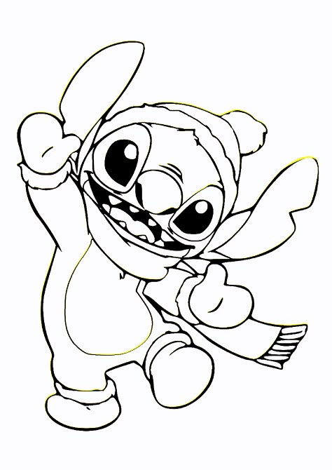 Easy Christmas Coloring Pages For Kids, Stitch Colouring Pages, Squirrel Scouts, Stitch Colouring, High Coloring Pages, Lilo I Stitch, Stitch Coloring, Stitch Outline, Disney Coloring Sheets