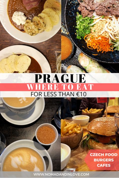 Traveling to Prague? Find out where to eat good food for a good price! From authentic Czech cuisine, the best coffee, best Vietnamese food, the best burgers to the best breakfast spots. Includes tips and places to eat on a budget. Explore Prague like a local with our comprehensive travel tips.  #prague #czechrepublic #budget #europe #travel #free #thingstodo #cheapest #restaurants #food #tips Prague Restaurants, Prague Travel Guide, Prague Food, Burger Places, Visit Prague, Ramen Restaurant, Brunch Places, Prague Travel, Czech Recipes