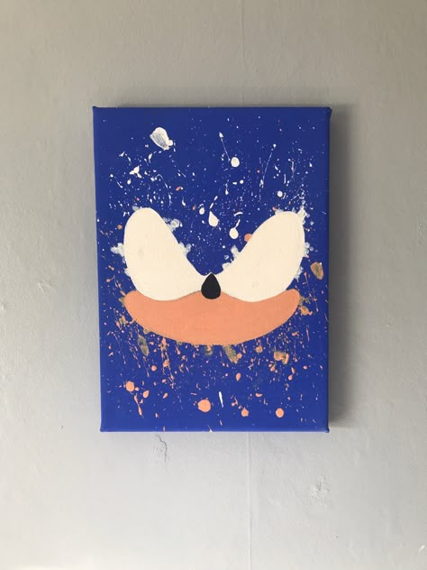 Sonic The Hedgehog Bedroom Decor, Sonic Hedgehog Bedroom Ideas, Sonic Painting Ideas, Sonic The Hedgehog Diy Decorations, Sonic Bedroom Ideas Diy, Sonic Arts And Crafts, Sonic Crafts For Kids, Sonic The Hedgehog Painting, Sonic The Hedgehog Decorations