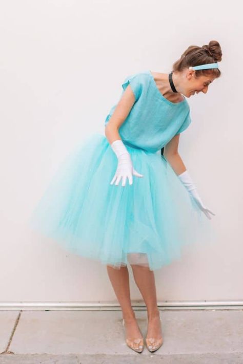 31 Easy Disney Halloween Costumes for Women » Lady Decluttered Homemade Cinderella Costumes, Elsa Costume Adult Diy, Diy Disney Costumes For Adults, Modern Cinderella Costume, Easy Cinderella Costume, Diy Fairytale Costume, Blue Costume Diy, Cinderella Diy Costume, Disney Princess Diy Costume