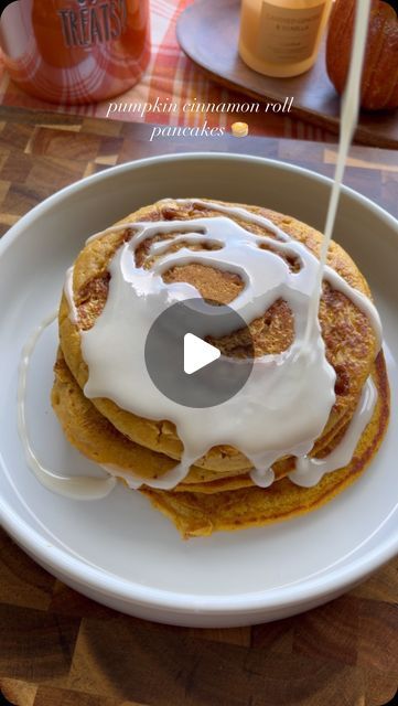 jessi ♡ on Instagram: "🍁 pumpkin cinnamon roll pancakes 🧡

#halloween #cinammon #pancakes #breakfast #spooky #spookyseason #autumnvibes #fallrecipes #pumpkin" Cinnamon Roll Pancakes, Pancakes Breakfast, August 19, Cinnamon Roll, Cinnamon Rolls, Fall Recipes, Pancakes, Cinnamon, Rolls