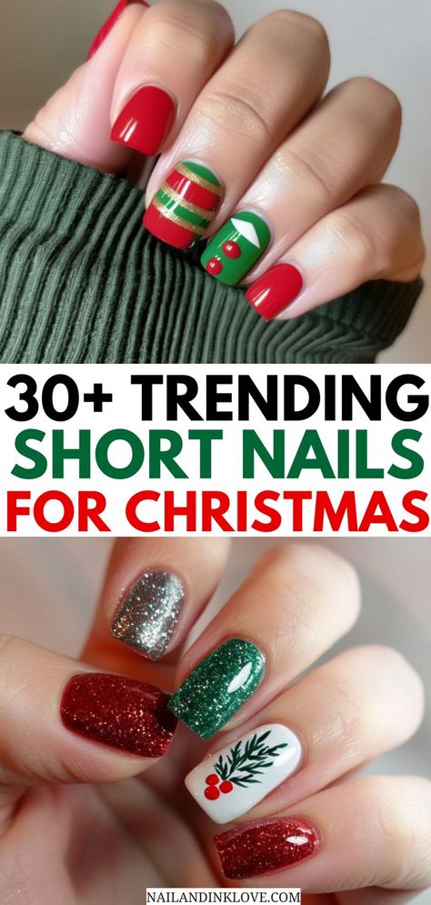 Short Xmas nails, Jack Nightmare Before Christmas nails short, short Christmas nails kids, unique short Christmas nails, and short Christmas nails tree. Kids Nail Christmas Design, Gel Nails For Kids Christmas, Gel Short Christmas Nails, Cute Short Acrylic Nails For Christmas, Easy Christmas Nail Designs For Kids, Simple Nail Design For Christmas, Christmas Polish Nails, Trending Christmas Nails Short, Christmas Nails Gel Red