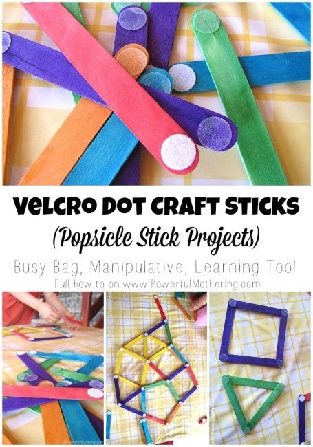 Velcro-Dot-Craft-Sticks-Popsicle-Stick-Projects-455x650 Popsicle Stick Projects, Craft Stick Projects, Stick Projects, Teaching Shapes, Craft Sticks, Popsicle Stick Crafts, Free Play, Busy Bags, Popsicle Stick