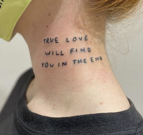 True Love Will Find You In The End, Love Will Find You, Work Tattoo, Love Tattoo, Tattoo Design Book, Unrequited Love, Tattoo Designs For Girls, Black Work, Try To Remember