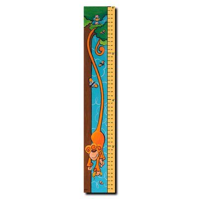 Trademark Fine Art Mark the Monkey 6 Foot Growth Cart by Sylvia Masek Growth Chart World Map Wall Decal, Peace Poles, Map Wall Decal, Wooden Growth Chart, Kid Decor, Personalized Growth Chart, Garden Totems, Growth Charts, Owl Canvas