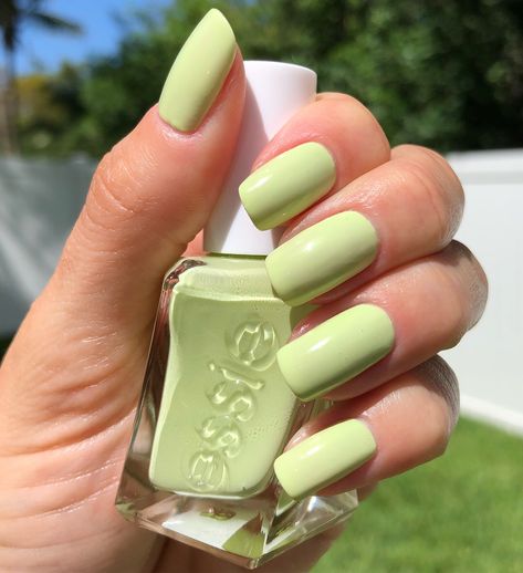 Greenish Yellow Nails, Soft Lime Green Nails, Lime Gel Nails, Lime Green Nail Polish, Yellowish Green Nails, Key Lime Green Nails, Pale Lime Green Nails, Lime Color Nails, Melon Green Nails