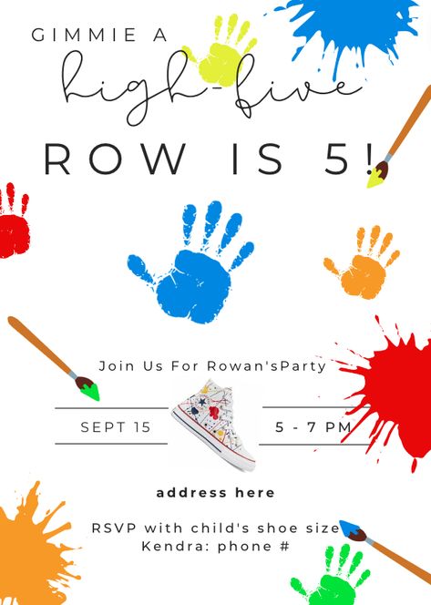 Rowan's high 5 themed birthday party! I linked all of the details including the invite templates, cake, and more on my new blog at barrealley.com/blog :) High 5 Birthday Party Theme Boy, Five Birthday Party Ideas Boy, Boys 5th Birthday Party Ideas Themes, Five Year Old Birthday Theme Boy, Hi 5 Birthday Party Ideas, 5 Birthday Party Ideas Boys, 5th Birthday Boy Themes, 5th Birthday Party Ideas For Boys, 5 Year Birthday Party Ideas Boy