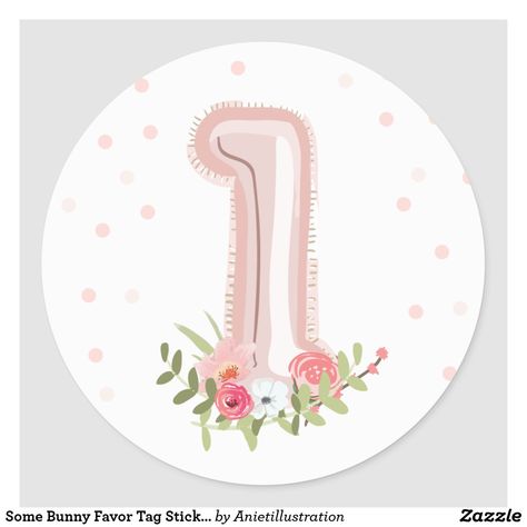 Some Bunny Favor Tag Sticker Cupcake Topper Pink Bunny First Birthday, First Birthday Theme, First Birthday Favors, First Birthday Balloons, First Birthday Games, Tag Sticker, Happy Birthday Signs, 1st Birthday Themes, Cupcake Toppers Printable