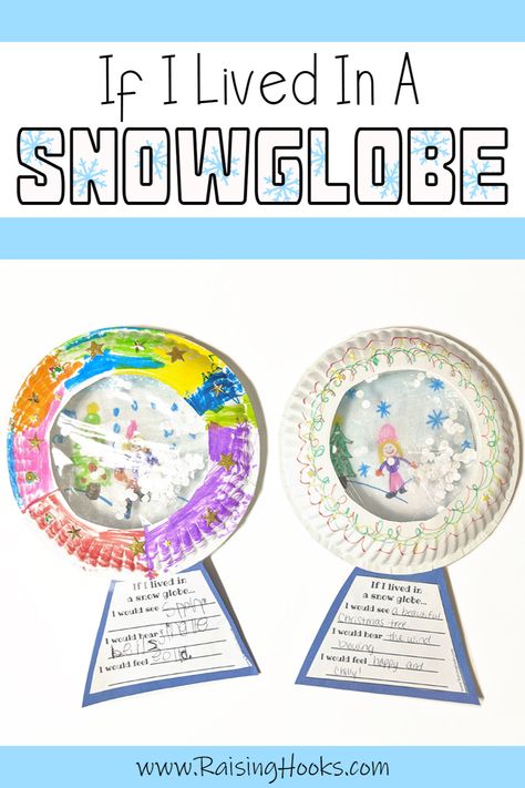 This adorable snowglobe craft gets kids thinking about what they love about winter. Practice writing by making a short story about what it would be like living inside of a snow globe. Shake your snowglobe to see the snow fall over the picture you draw. This is a super fun winter craft for kids! Snowglobe Preschool Craft, Winter Craft 2nd Grade, Snow Globe Craft Preschool, Kindergarten Snow Globe Craft, Snowglobe Craft For Kids, Snowglobe Picture Craft, Winter Crafts For Kindergarten, Snow Globe Craft, Snowglobe Craft