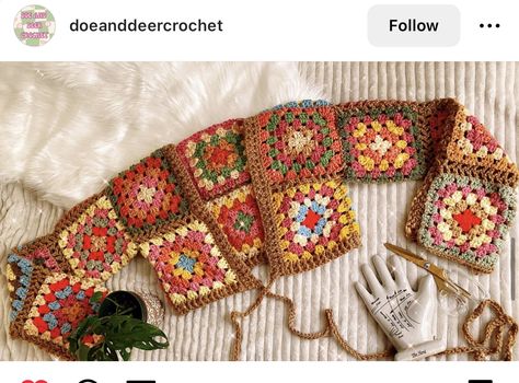 Crochet Ideas With Scrap Yarn, Granny Square Wrap Top, Granny Square Wrap, Crochet Wrap Top, Crochet Blouse Free Pattern, Crochet Pillow Patterns Free, Doe Deer, Hand Knitting Diy, Fall Crochet