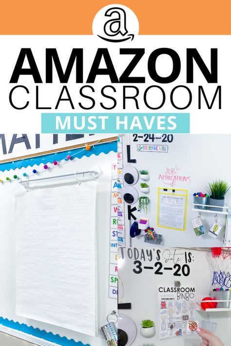 Amazon classroom musthaves that will create a cute and functional whiteboard space. A few inexpensive pieces can make a big impact! Classroom Whiteboard Organization High School, Classroom Whiteboard Organization, White Board Decoration Ideas, Classroom Jobs Board, Amazon Classroom, Whiteboard Organization, Grade 6 Science, Classroom Whiteboard, Elementary Classroom Themes