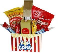 The Domestic Curator: Christmas Eve Party-In-A-Box Family Movie Night Gift, Popcorn Gift Basket, Movie Basket Gift, Movie Night Basket, Movie Candy, Snack Gift Baskets, Movie Night Gift Basket, Movie Night Popcorn, Movie Night Gift