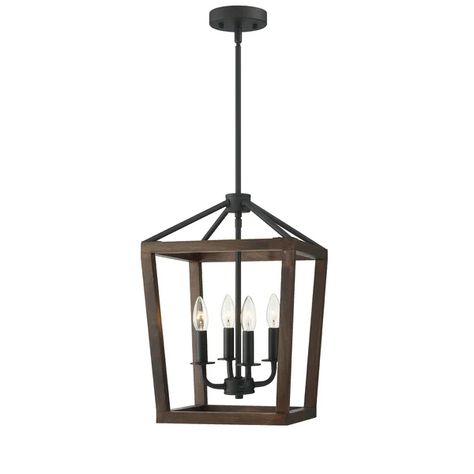 Aemon 4-Light Lantern Geometric Chandelier Small Light Fixtures, Lantern Pendant Lighting, Oil Lantern, Wooden Chandelier, Geometric Chandelier, Lantern Pendant, Forged Iron, Gracie Oaks, Lamp Holder