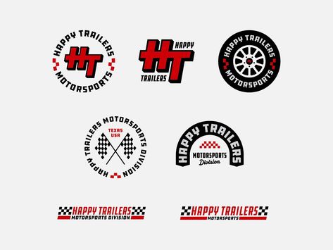 Happy Trailer Motorsports Division Badges by Bob Ewing on Dribbble Web Design Typography, Text Logo Design, Shirt Design Inspiration, Job Board, Badge Design, Text Logo, Typography Design, Division, Creative Professional