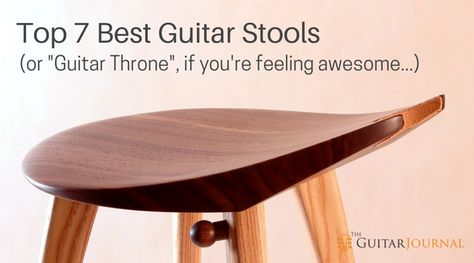 Dj Bedroom, Guitar Journal, Guitar Chair, Guitar Stool, Wood Guitar Stand, Auditorium Chairs, Home Music Rooms, Diy Stool, Guitar Tech