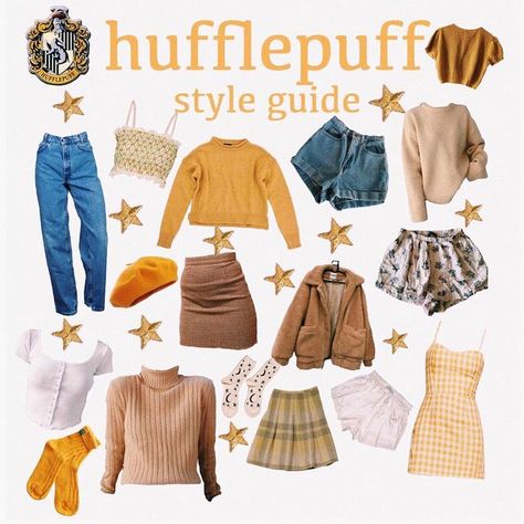 Artsy Vintage Outfits, Hufflepuff Outfit, Disney Bound Outfits Casual, Universal Studios Outfit, Hufflepuff Aesthetic, Girly Fits, Harry Potter Outfits, Disney Bound Outfits, Fandom Fashion