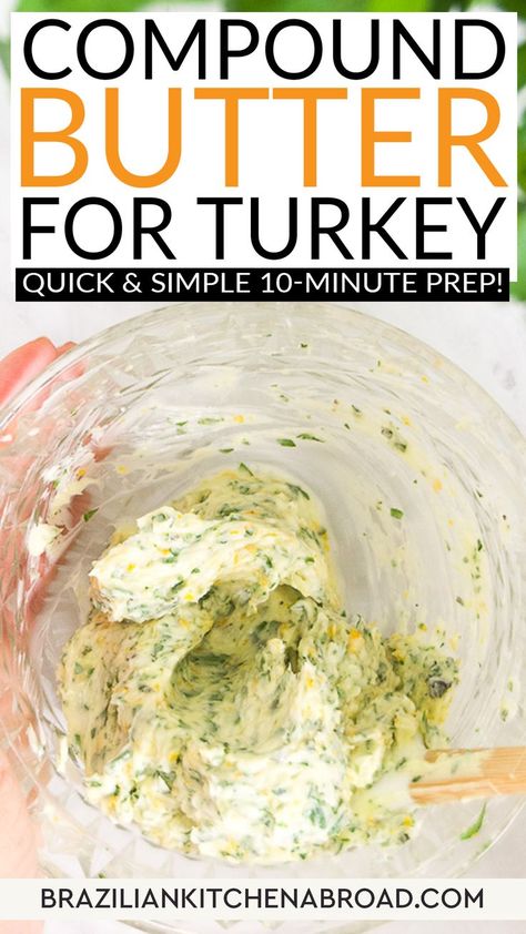 Compound Butter For Turkey, Butter For Turkey, Flavored Butter Recipes, Butter Recipes Homemade, Compound Butter Recipe, Herb Butter Recipe, Homemade Holiday Gifts, Garlic Herb Butter, Savory Herb