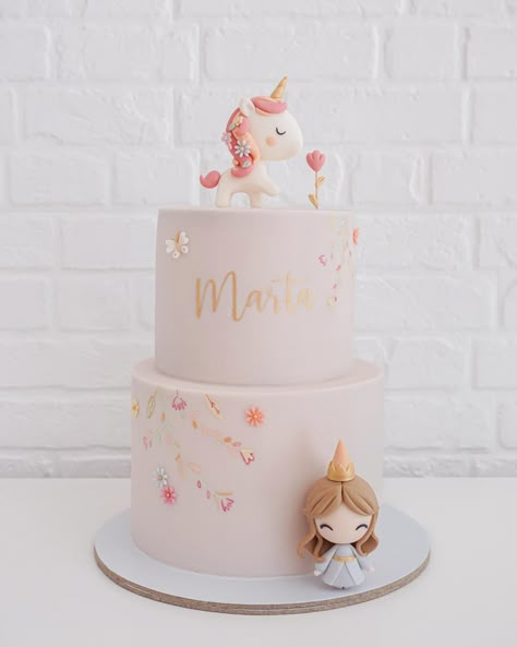 Ballerina Unicorn Cake, Princess Unicorn Cake, 1st Birthday Cake Unicorn, Unicorn And Fairy Cake, Fondant Unicorn, Cake With Unicorn Topper, Minimalist Unicorn Cake, Whimsical Unicorn Cake, Fairy Princess Cake