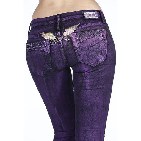 Robin's Jean - Purple Night Fever Women's Jeans ❤ liked on Polyvore featuring jeans, purple denim jeans, purple jeans and denim jea Alt Country, Purple Grunge, Purple Night, Purple Things, Grunge Jeans, Best Jeans For Women, Robin Jeans, Denim Outfits, Purple Jeans