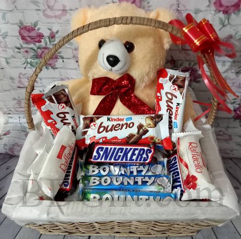 Making someone happy is easy when you know what they like and don't like, most of the people loves chocolates, teddy bear etc. so send this gift basket to your beloved person and be assured about they will be happy getting this gift. #SendchocolatebaskettoBangladesh #SendgiftstoBangladesh #SendchocolatetoBangladesh #SendteddybeartoBangladesh #Chocolatebasket #Teddybear #Chocolatewithteddybearbasket #Giftsbasket Teddy Bear Gift Basket, Chocolate Basket, Teddy Bear Gifts, Large Gift, Eid Gifts, Delivery Gifts, Love Chocolate, Send Gift, When You Know