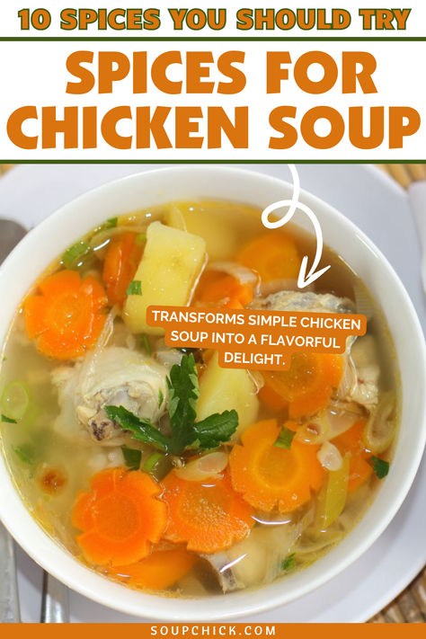 Spices For Chicken Soup Soups That Have Chicken, Chicken Soup Seasoning Recipe, Simple Chicken Broth Soup, Spices For Chicken Soup, Chicken Soup Spices, Grandmas Chicken Soup, Best Chicken Soup Recipes Homemade, Chicken Soup Ideas, Home Made Chicken Soup