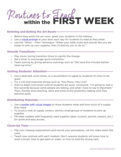 The post Routines to Teach within the First Week appeared first on The Art of Ed. Liquid Watercolor Storage, Art Class Expectations, Art Room Procedures, Art Class First Day Activity, First Day Art Class Ideas Elementary, Elementary Art Room Organization, First Year Art Teacher, First Week Of Art Class Elementary, First Day Art Lessons Elementary