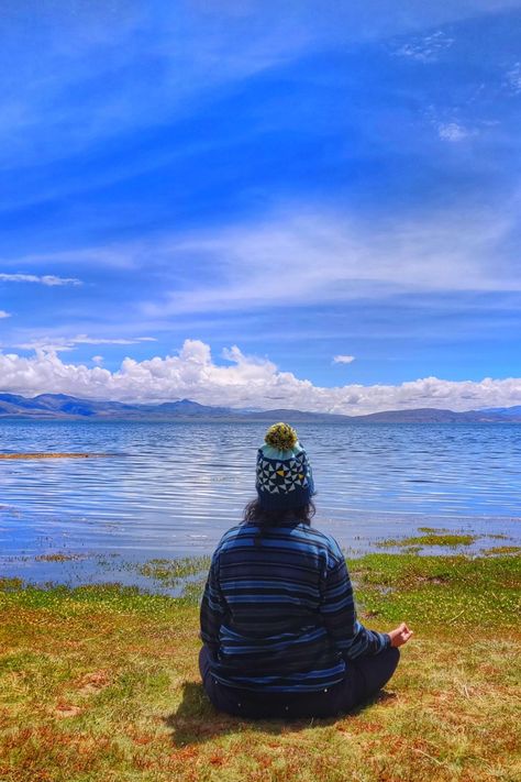 Meditation at MANSAROVAR LAKE during Kailash Mansarovar Yatra Mansarovar Kailash, Mansarovar Lake, Kailash Mountain, Kailash Mansarovar, Mount Kailash, Vision Board Images, Adventure Sports, Miracles Happen, Tibetan Buddhism