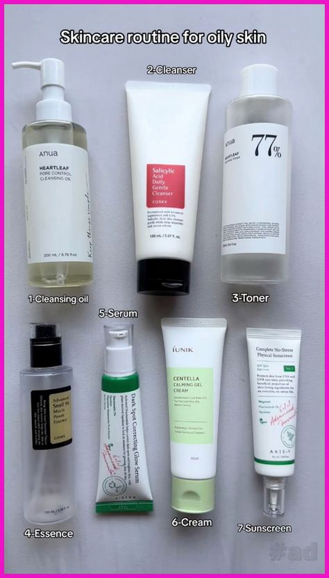 🎯 skin care routine for acne, skin care products for oily skin, skin care products aesthetic #skincare #beautytips #skinhealth Korean Skincare Aesthetic, Skincare Products Korean, Skincare Routine Korean, Regular Skin Care Routine, Skincare Korean, Korean Skincare Products, Acne Prone Skin Care, Skincare For Oily Skin, Oily Skin Care Routine