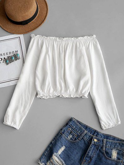 White Tube Tops, Cropped Blouse, Cute Blouses, Crop Blouse, Look Chic, Party Fashion, Shop Blouses, Cute Shirts, Black Blouse