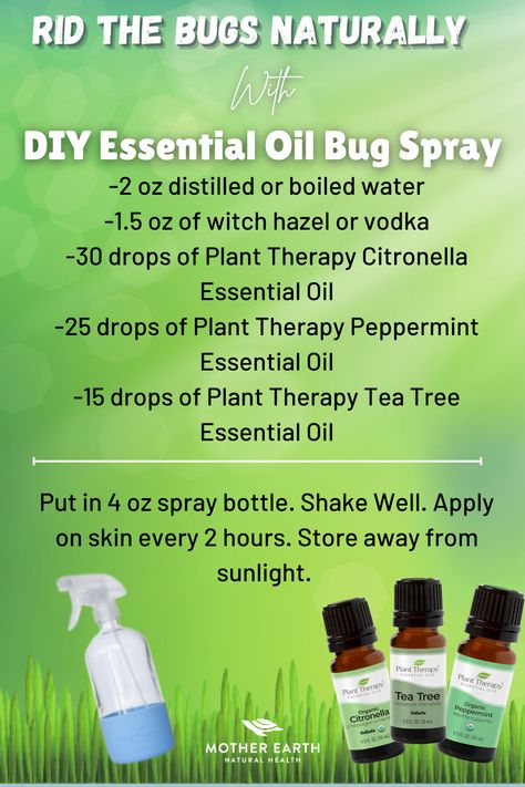 Keep pesky bugs at bay with our all-natural DIY essential oil bug spray! Crafted with the power of Plant Therapy's Organic Citronella, Peppermint, and Tea Tree oils, is your weapon against insect invasions. Say goodbye to harmful chemicals and embrace the benefits of nature. Click the link to discover how to create this effective bug spray and enjoy a bug-free summer! 🌿🐜"

 👉 https://www.motherearthnaturalhealth.com/blog/say-goodbye-to-pesky-bugs-with-this-diy-essential-oil-bug-spray-recipe-/ Essential Oils Bug Bites, Homemade Bug Spray Recipe, Natural Bug Spray Recipe, Essential Oil Bug Repellent, Itchy Bug Bites, Essential Oil Bug Spray, Homemade Bug Spray, Diy Bug Spray, Benefits Of Nature