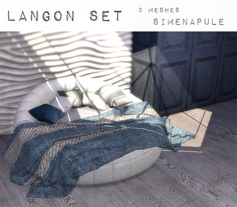 Sims 4 Round Bed CC & Mods (All Free) – FandomSpot Sims 4 Bean Bag, Sims 4 Beds, Mod Furniture, Sims 4 Bedroom, Free Sims 4, The Sims 4 Packs, Hanging Bed, Casas The Sims 4, Round Beds