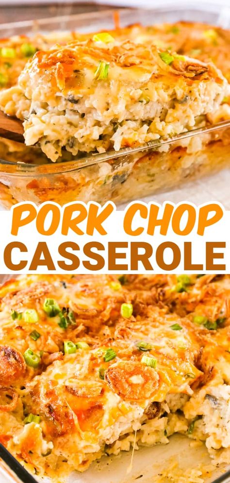 Pork Casserole Recipes, Pork Chop Casserole, Recipes For Pork, Pork Casserole, Boneless Pork Chop Recipes, Easy Pork Chops, Easy Pork Chop Recipes, Pork Chop Dinner, Pork Chop Recipes Baked