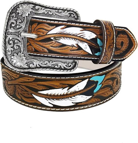 TOPACC Women Men Western Belt Cowgirl Cowboy Brown Turquoise Embossed belts for Jeans Dresses Western Belts For Women, Country Belts, Cowgirl Belts, Cowgirl Accessories, Southern Outfits, Cowboy Belt, Gift Wedding Anniversary, Cowgirl Cowboy, Mens Cowboy