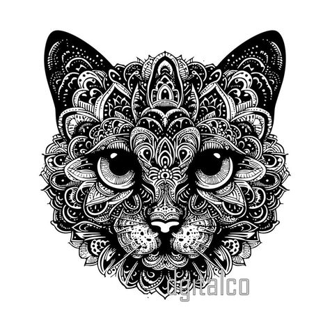 Immerse yourself in tranquility with our Cat Mandala Artwork vector file download. Perfect for cat lovers and art enthusiasts, elevate your creative projects with this mesmerizing design! Cat Mandala Art, Drawing Of A Cat, Cat Mandala, Mandala Artwork, Color Images, Dog Images, Art Download, Vector Drawing, Cat Drawing