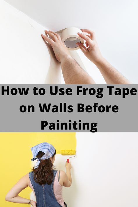 If you're looking to give your walls a fresh coat of paint, make sure you use frog tape first! This guide will show you how to get the perfect results. Frog Tape Wall, House Painting Tips, Paint Software, Diy Paint Projects, Tape Wall, Paint Tips, Accent Wall Paint, Peeling Paint, Scotch Tape