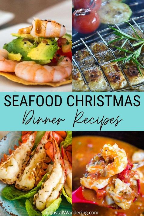 Seafood Christmas Dinner, Seafood Christmas Dinner Ideas, Seafood Christmas, Seafood Menu Ideas, Seafood Dinner Party, Christmas Fish, Christmas Dinner Recipes, Traditional Christmas Dinner, Easy Christmas Dinner