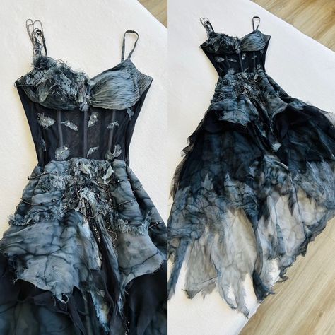 Hoco Halloween Dress, Witchy Homecoming Dress, Grunge Fairy Dress, Tim Burton Homecoming Dress, Fantasy Homecoming Dresses, Haunted Hoco Dress, Haunted Homecoming Dress, Gothic Fairy Dress, Dark Blue Fairy Dress