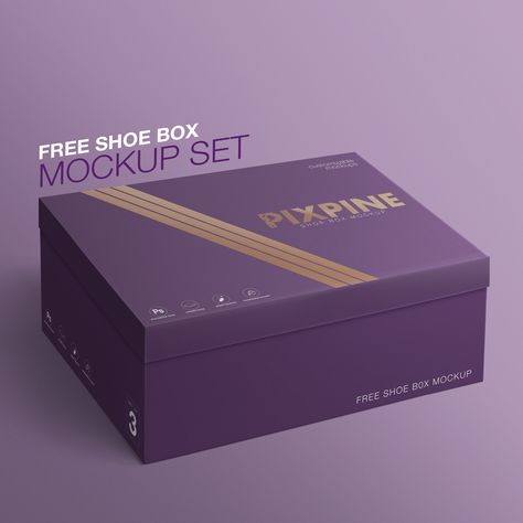 Download customizable set of 3 free shoe box mockup. Every shoe box mockup has Smart Object layer, just drag and drop your design and get stunning visuals of your shoe box. #shoebox #shoesbox #packaging #branding #templates #freebie #mockup #freebies #mock_up #shoes #box #container #cardboard #paper Shoe Box Design Packaging, Shoes Box Design Ideas, Shoebox Design, Shoe Box Design, Box Design Templates, Laptop Skin Cover, Carton Design, Brand Vision, Visiting Card Design