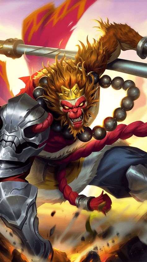 Monkey King Bruno Mobile Legends, Hero Fighter, Alucard Mobile Legends, Manga Japan, Legend Games, Anime Mobile, The Legend Of Heroes, Wallpaper Mobile, Monkey Art