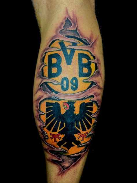 Bvb Tattoos, Bvb Tattoo, Dortmund Wallpaper, Fan Tattoo, Nice Tattoos, Skin Tattoo, Lyric Tattoos, Chicken Recipes Healthy, Borussia Dortmund