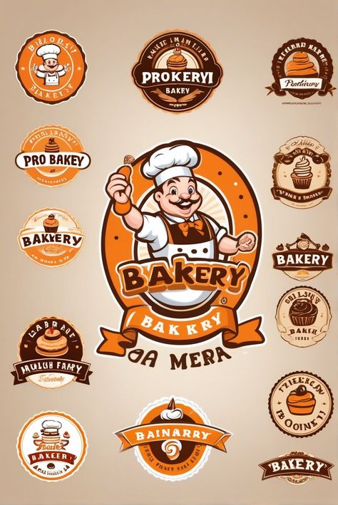 bakery, logo design, professional, retro, high quality, high contrast, playful mascot, business, font Retro Bakery Logo, Retro Bakery, Cute Sketches, Bakery Logo, Bakery Logo Design, Brand Kit, Logo Designer, Photo Logo, Unique Logo